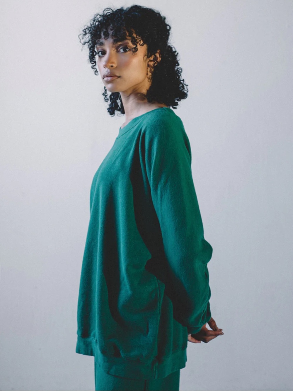 Aliya Wanek Green Tig Crewneck Sweatshirt size 1